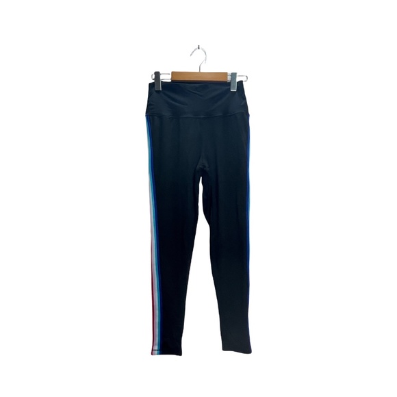 Sommer Ray x Urban Planet High waist rainbow stripe black leggings - Picture 1 of 3